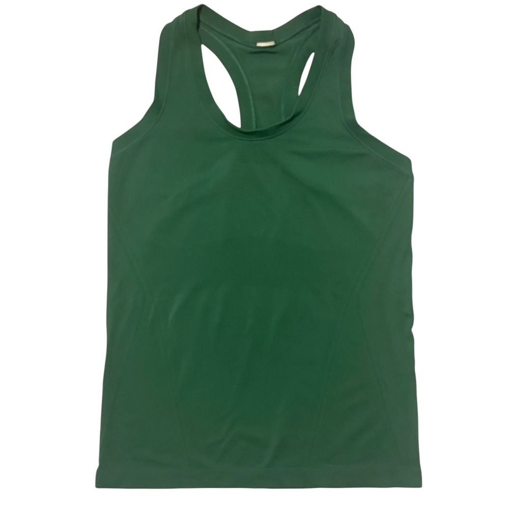 Athleta Momentum Tank Top Green Racerback Seamless Athletic Running Tank Womens